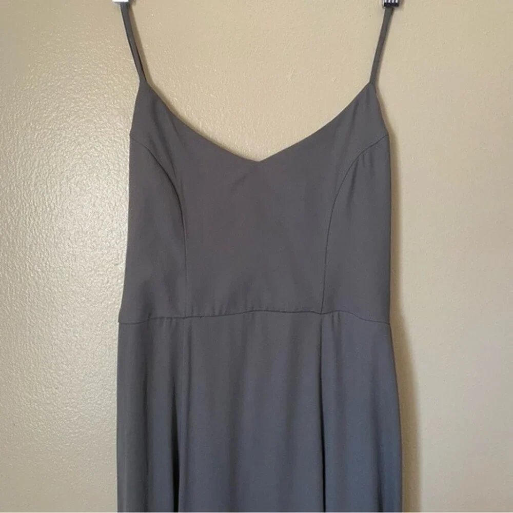 Show me your Mumu Size Small Soft Charcoal Crisp Godshaw Goddess Maxi Gown Dress - Picture 4 of 11